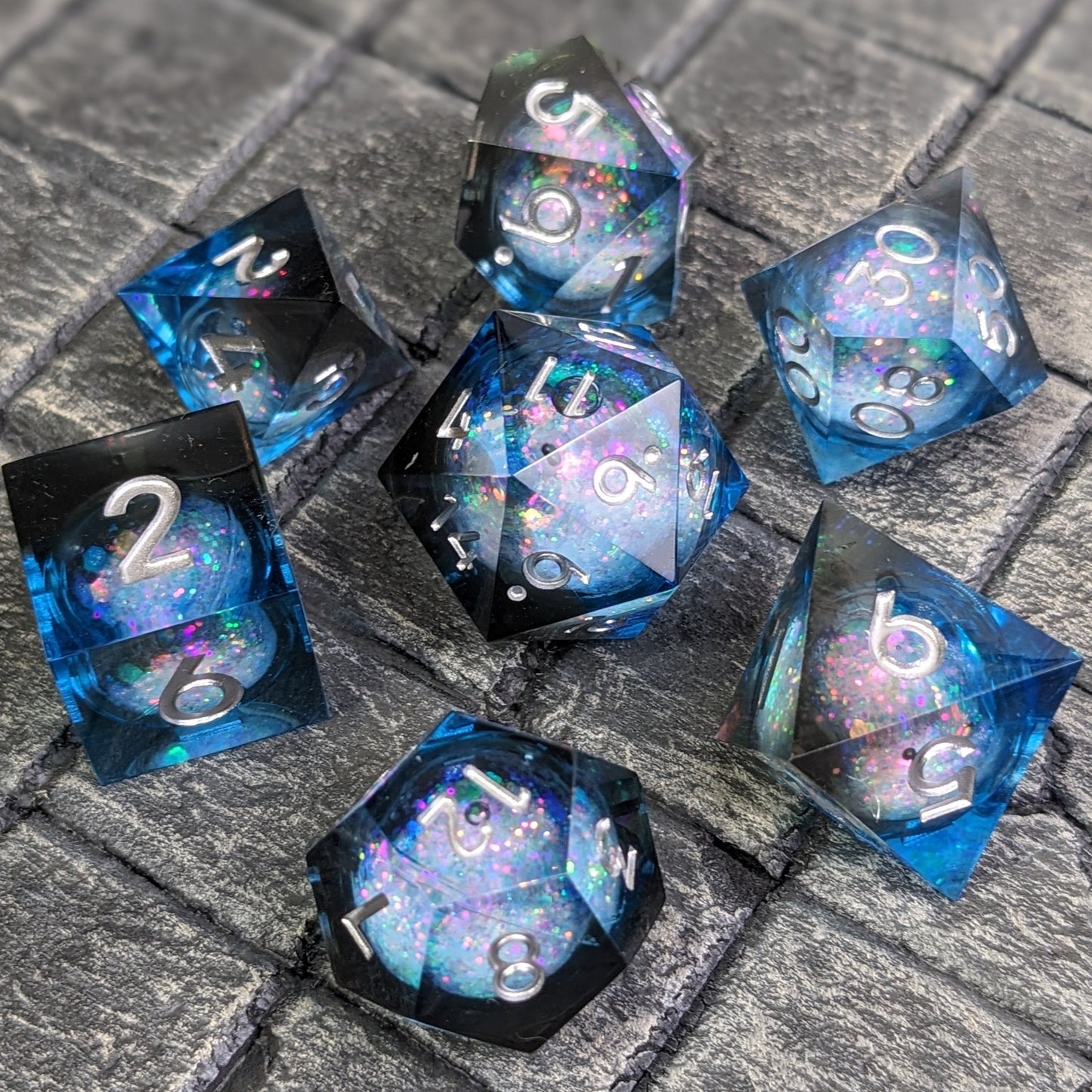 Midnight Stardust - 7 Piece Luxury D&D Dice Set