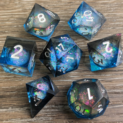 Midnight Stardust - 7 Piece Luxury D&D Dice Set