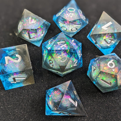 Midnight Stardust - 7 Piece Luxury D&D Dice Set