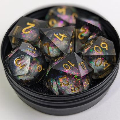 Stellar Twilight - 7 Piece Luxury D&D Dice Set