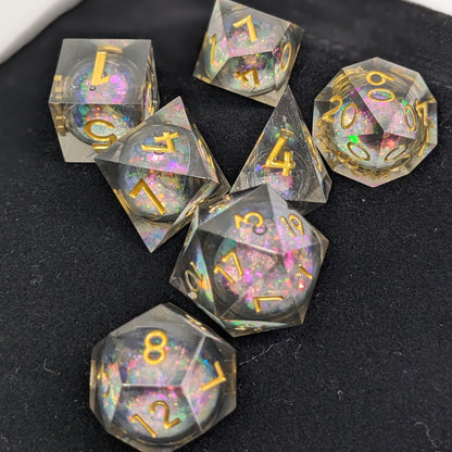 Stellar Twilight - 7 Piece Luxury D&D Dice Set