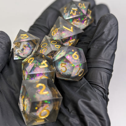 Stellar Twilight - 7 Piece Luxury D&D Dice Set