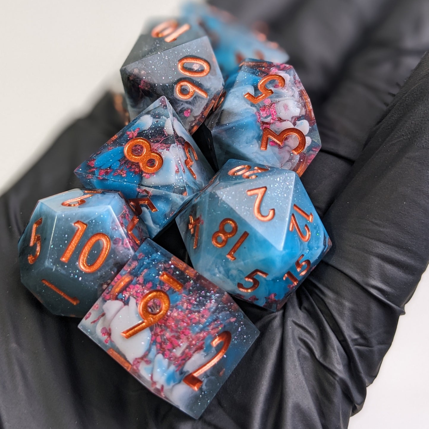 Tranquil Blossom - 7 Piece Luxury D&D Dice Set