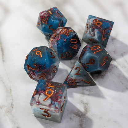 Tranquil Blossom - 7 Piece Luxury D&D Dice Set