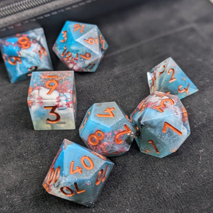 Tranquil Blossom - 7 Piece Luxury D&D Dice Set