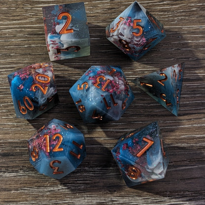 Tranquil Blossom - 7 Piece Luxury D&D Dice Set