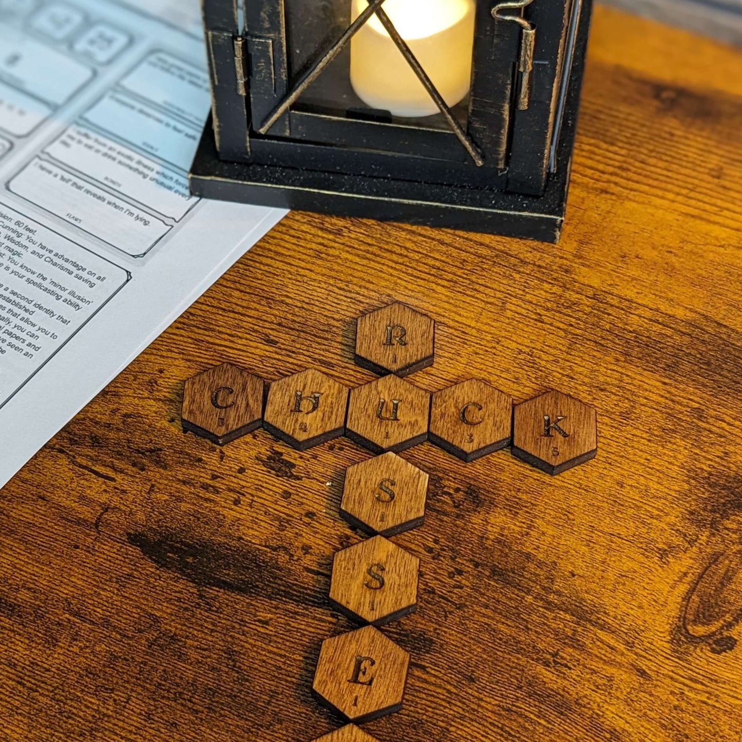 Dungeons and Dragons Custom Scrabble Tiles Decor