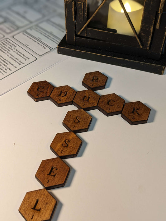 Dungeons and Dragons Custom Scrabble Tiles Decor