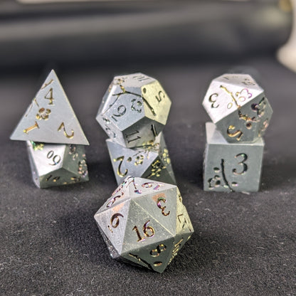 Prismatic Bloom - 7 Piece Luxury Metal D&D Dice Set