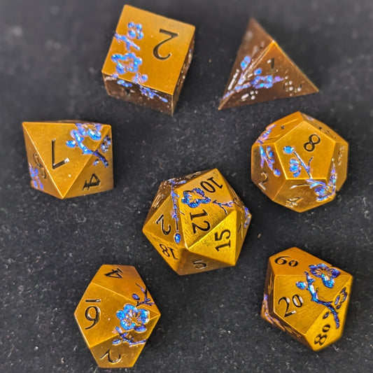 Antiquarian - 7 Piece Luxury Metal D&D Dice Set