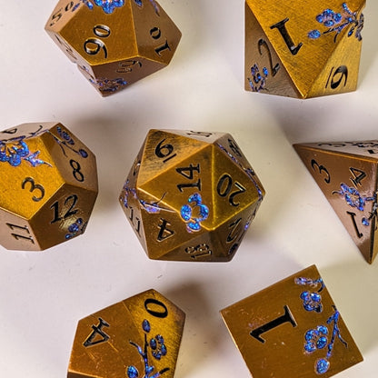 Antiquarian - 7 Piece Luxury Metal D&D Dice Set