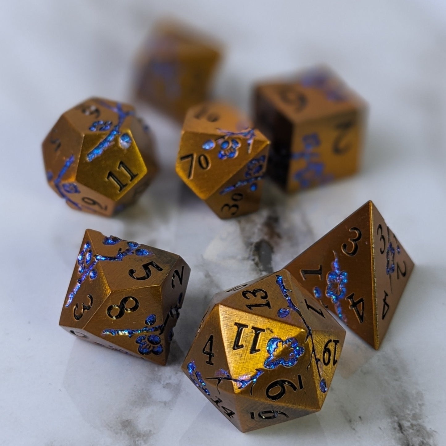 Antiquarian - 7 Piece Luxury Metal D&D Dice Set