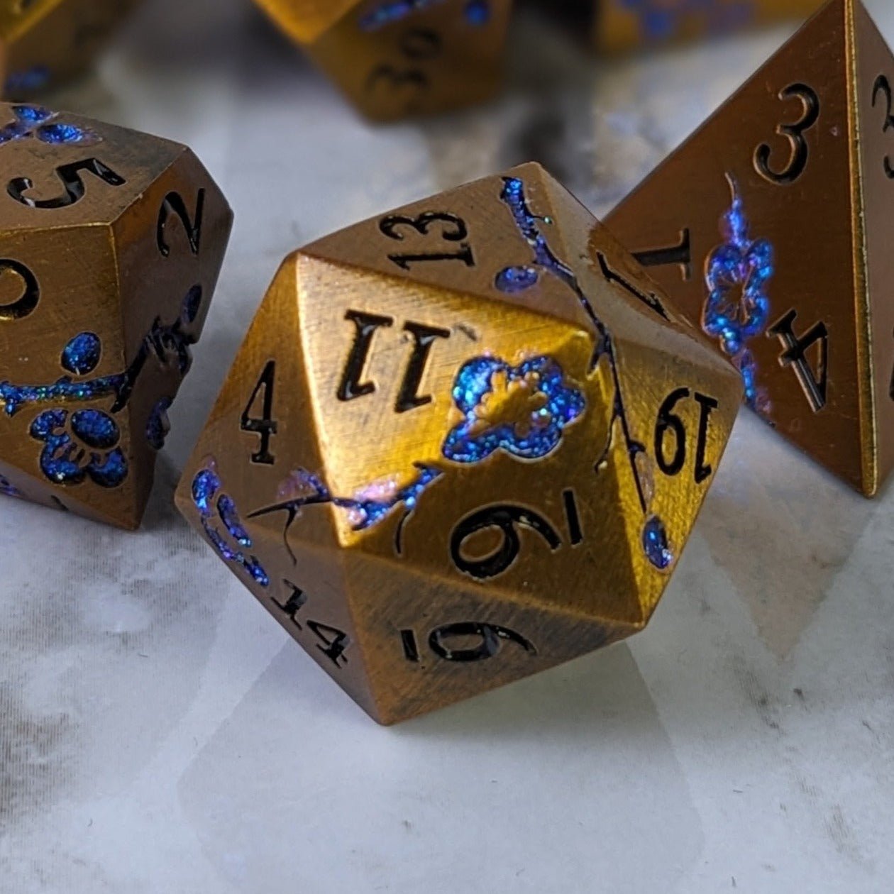 Antiquarian - 7 Piece Luxury Metal D&D Dice Set
