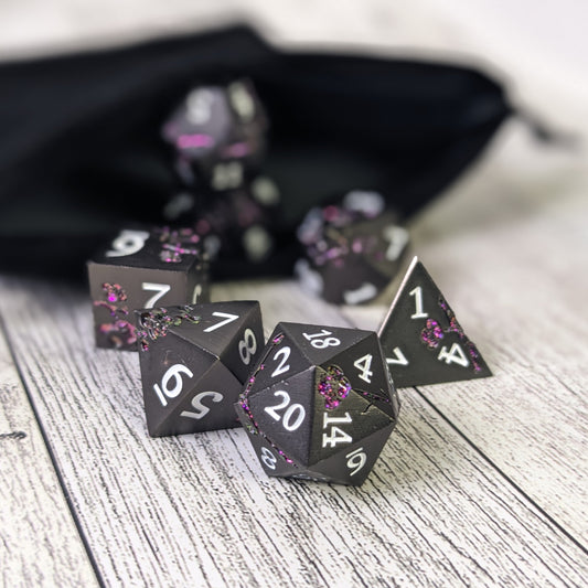 Nightshade - 7 Piece Luxury Metal D&D Dice Set