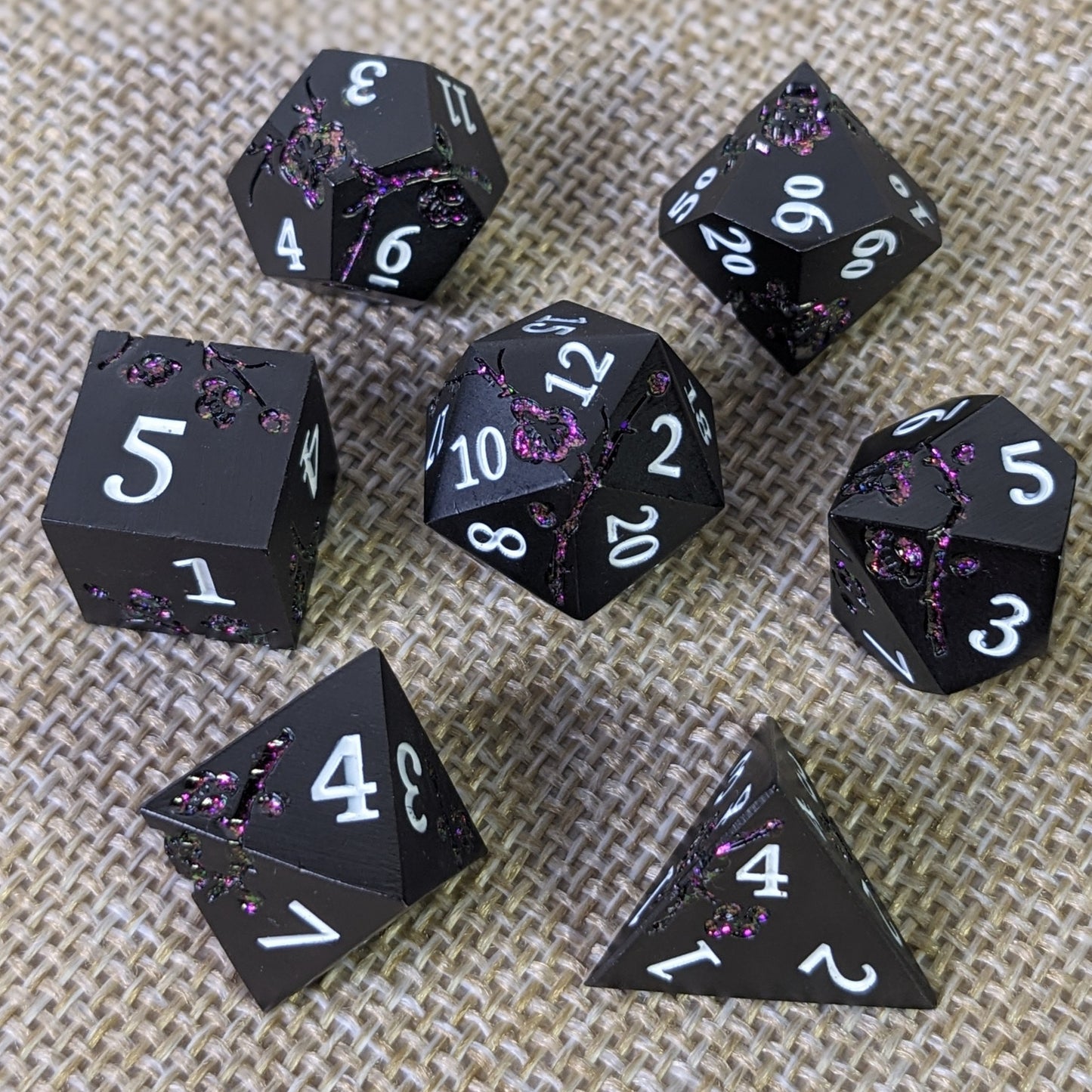 Nightshade - 7 Piece Luxury Metal D&D Dice Set