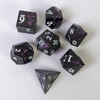 Nightshade - 7 Piece Luxury Metal D&D Dice Set