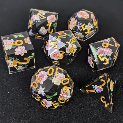 Knights Rose - 7 Piece Luxury DnD Dice Set