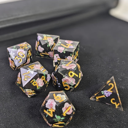 Knights Rose - 7 Piece Luxury DnD Dice Set