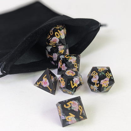 Knights Rose - 7 Piece Luxury DnD Dice Set