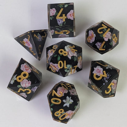 Knights Rose - 7 Piece Luxury DnD Dice Set