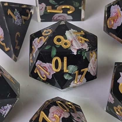 Knights Rose - 7 Piece Luxury DnD Dice Set