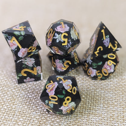 Knights Rose - 7 Piece Luxury DnD Dice Set