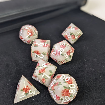 Frostbloom - 7 Piece Luxury D&D Dice Set