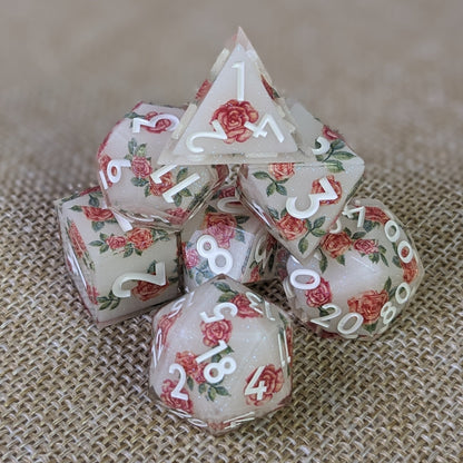 Frostbloom - 7 Piece Luxury D&D Dice Set