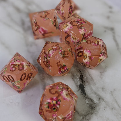 Feyblush - 7 Piece Luxury D&D Dice Set