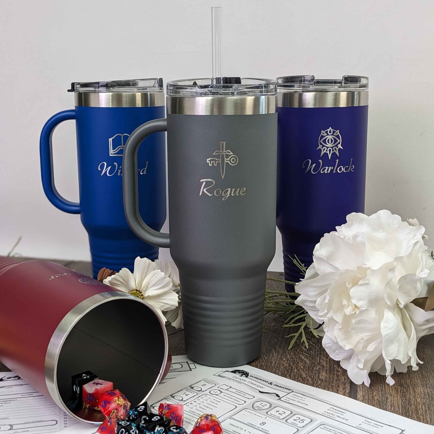 DnD Class Tumbler - 40oz Dungeons & Dragons Inspired Class Travel Mug