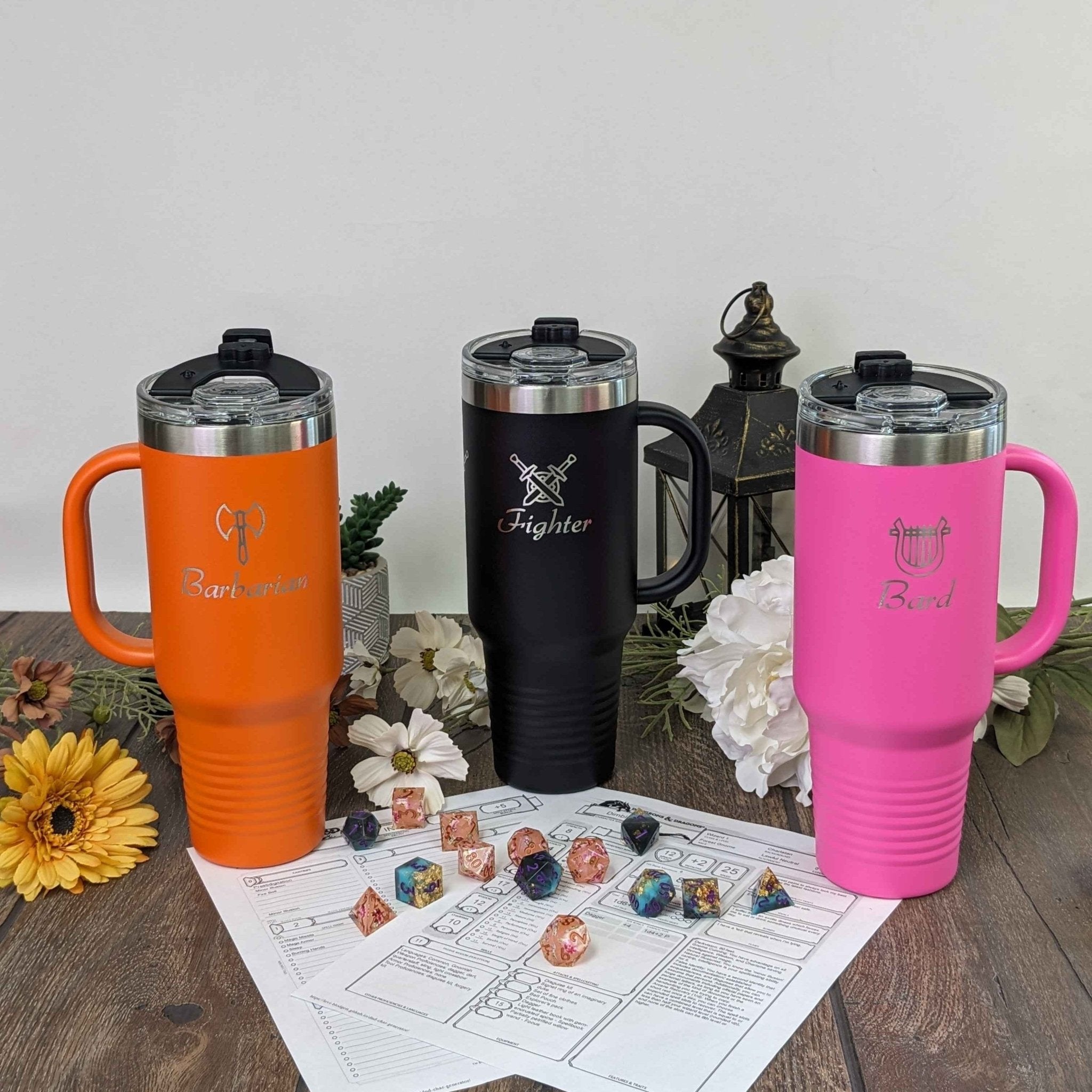 DnD Class Tumbler - 40oz Dungeons & Dragons Inspired Class Travel Mug
