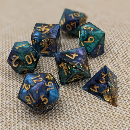 Jester's Gambit 7-Piece Polyhedral Dice Set