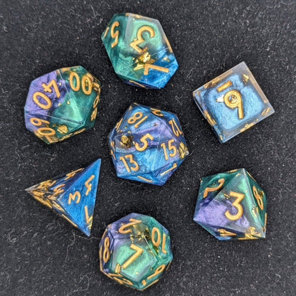 Jester's Gambit 7-Piece Polyhedral Dice Set