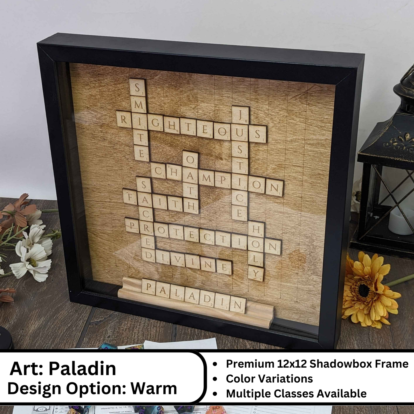 Dungeons and Dragons Scrabble Wall Art