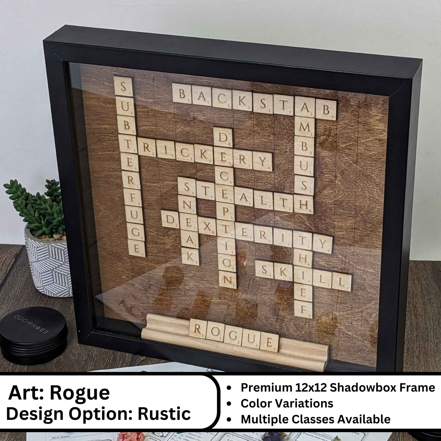 Dungeons and Dragons Scrabble Wall Art