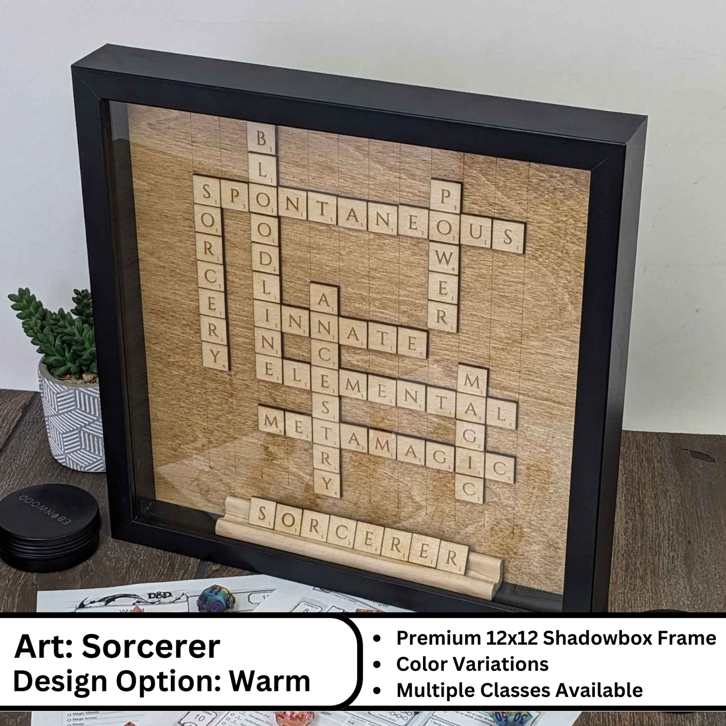 Dungeons and Dragons Scrabble Wall Art