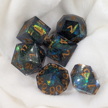 Stellara - 7 Piece Polyhedral Dice Set on white background