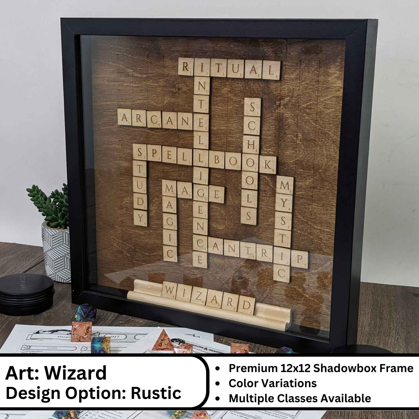 Dungeons and Dragons Scrabble Wall Art