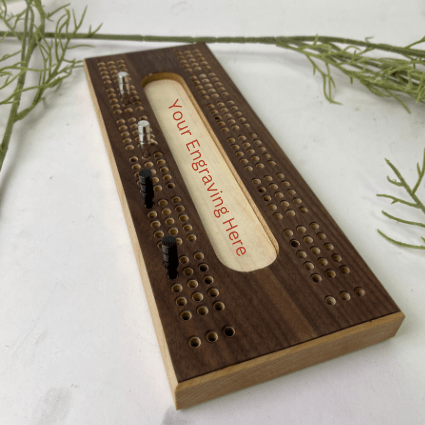 Premium Cribbage Board - Wooden Veneer Travel Board