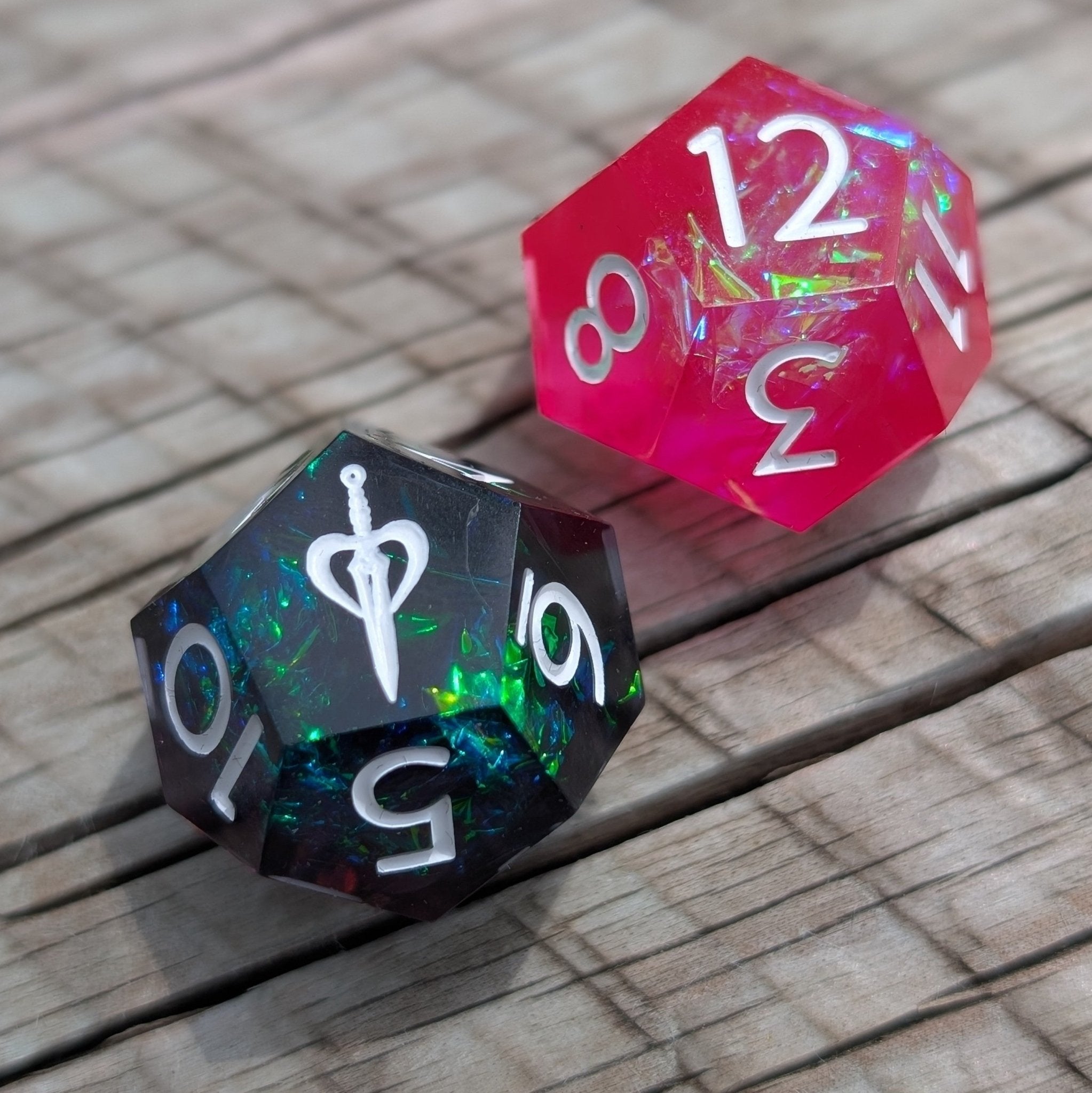 Afterglow - 2pc Duality Dice for Daggerheart - EBONWOOD