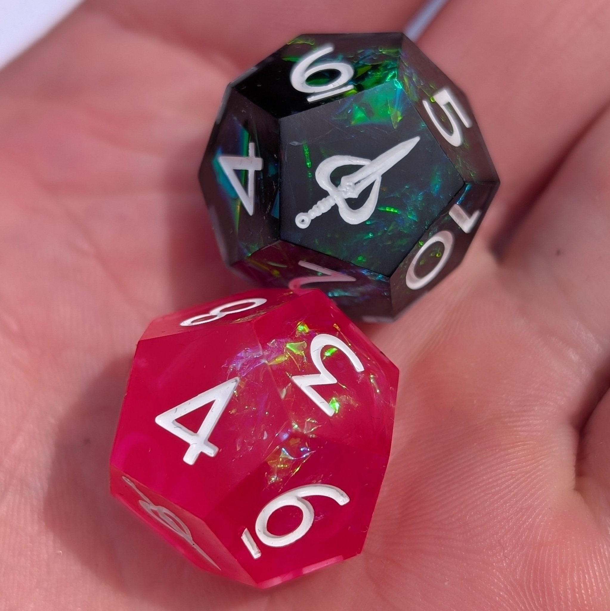 Afterglow - 2pc Duality Dice for Daggerheart - EBONWOOD