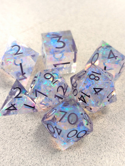 Bardic Embrace 7 - Piece Polyhedral Dice Set - EBONWOOD