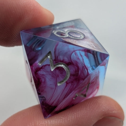 Bloodmist Veil - 7 Piece Polyhedral Dice Set - EBONWOOD