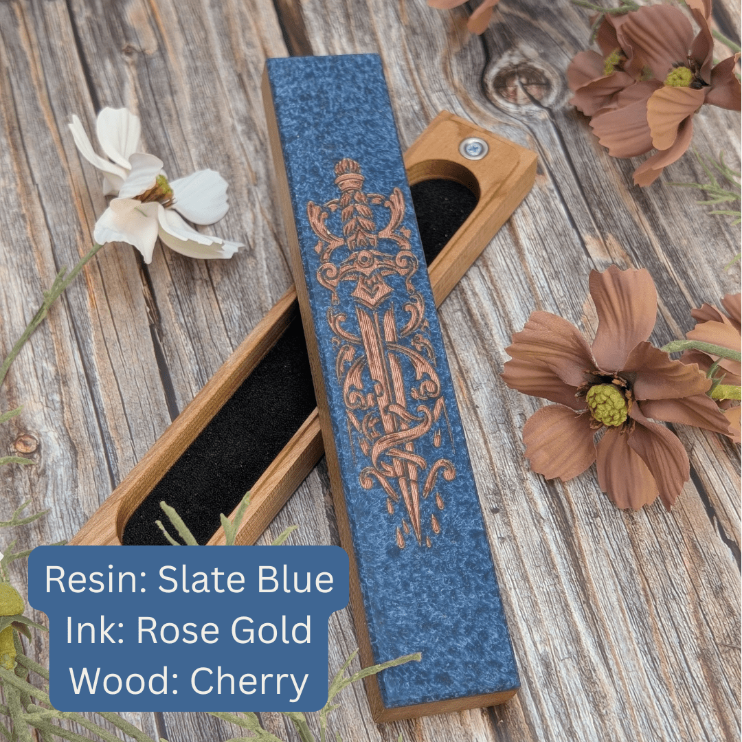 Bloodpact - Luxury Handmade Wood and Resin Dice Vault - EBONWOOD
