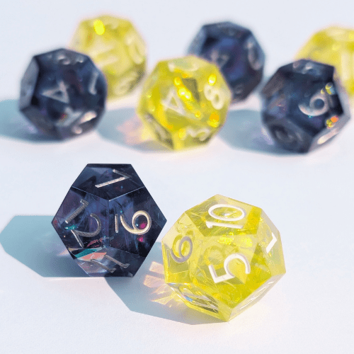Brightbane - 2pc Duality Dice for Daggerheart - EBONWOOD