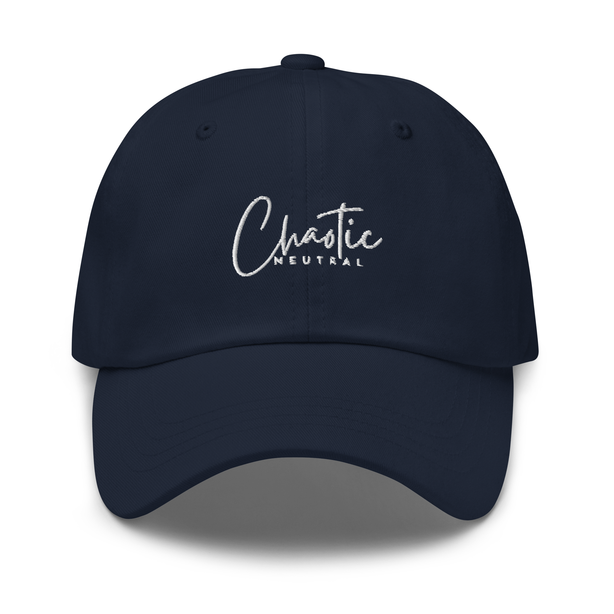 dungeons & dragons, dnd, dad hat, chaotic neutral, embroidered rpg hat, role playing games