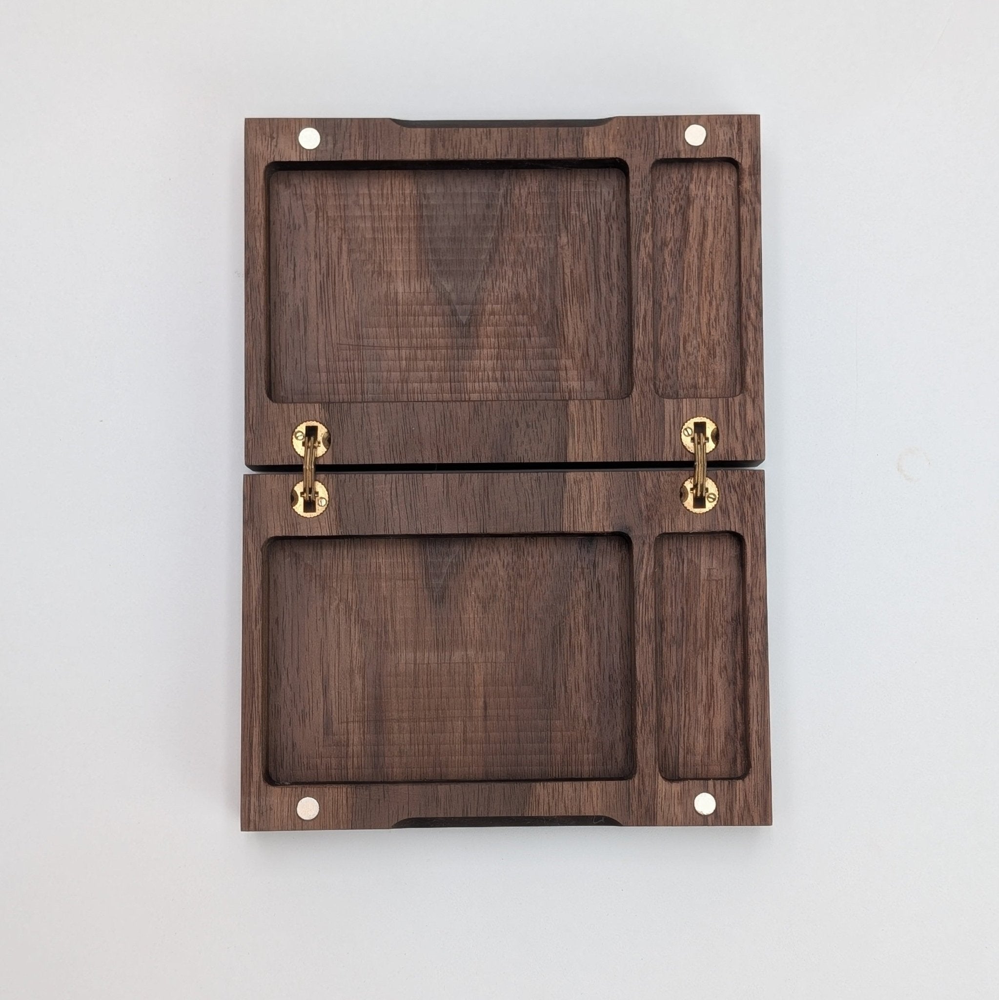 Cribbage Companion: Walnut Custom Wooden Playing Card & Peg Box - EBONWOOD