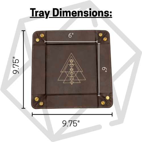 Draconic Guardian Dice Tray - Vegan Leather DnD Dice Rolling Tray - EBONWOOD