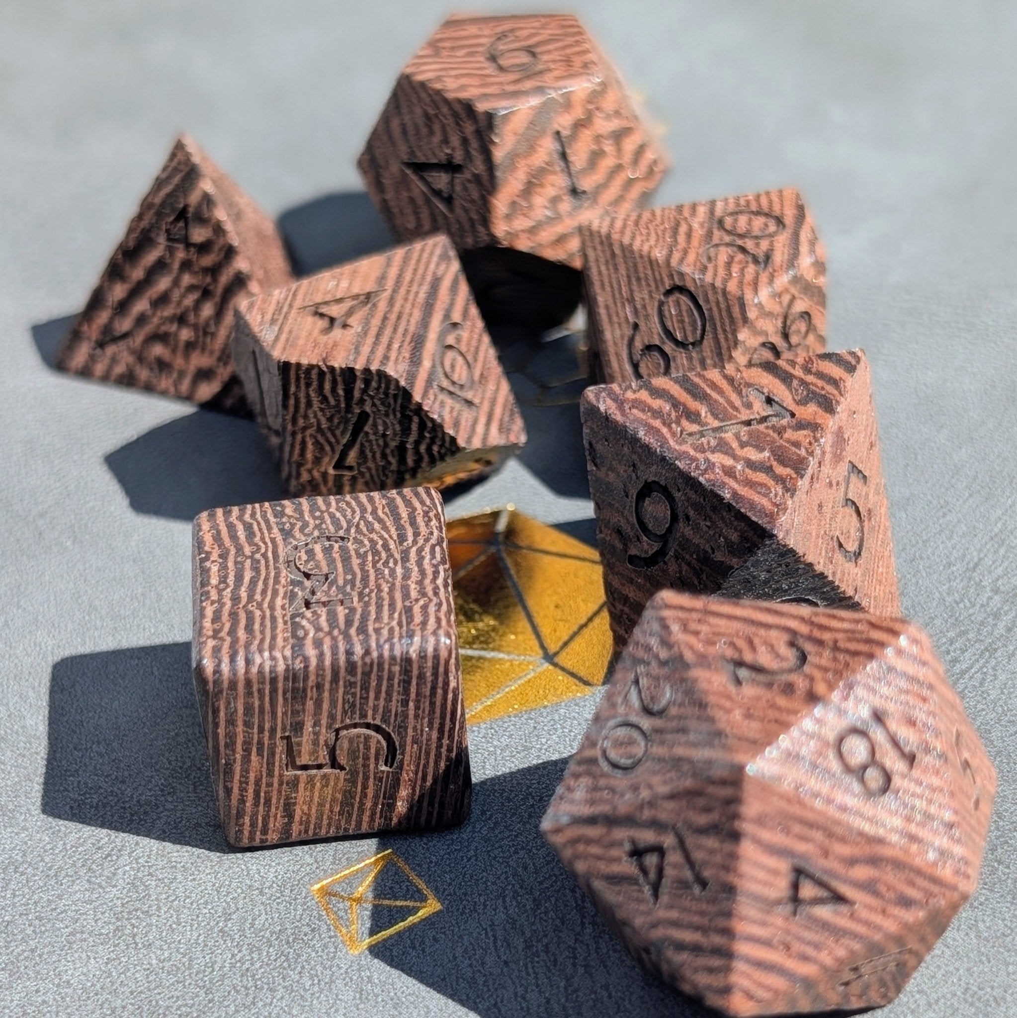 Ebony Wood Dice Set on Dnd Journal 