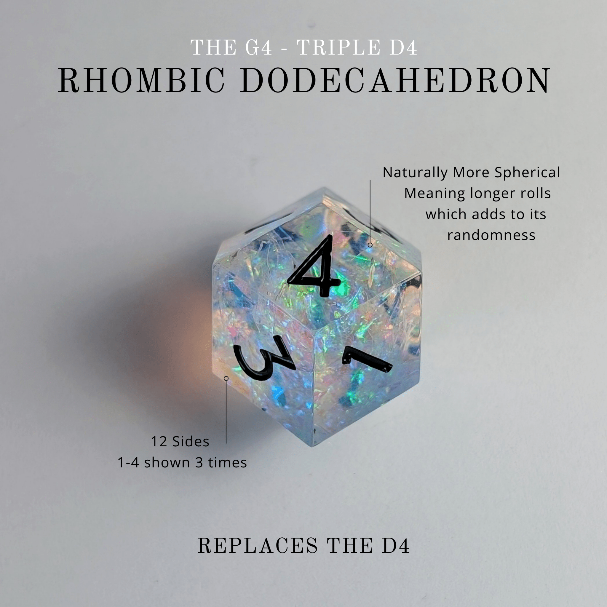 Eldritch Blaze 7 - Piece Gyroid Dice Set - EBONWOOD